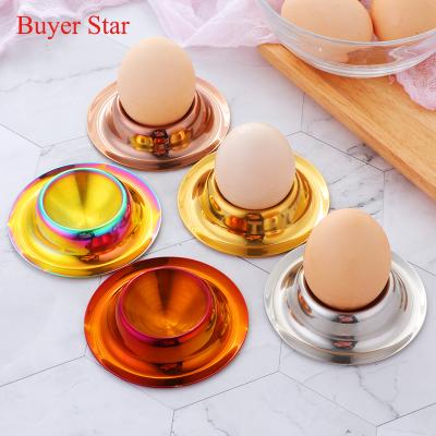 China Creative Viable Stainless Steel Kitchen Instrument Egg Rack Egg Storage Organizer for sale