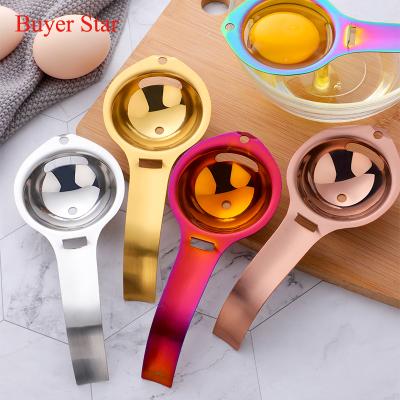 China Viable 304 Colored Stainless Steel Egg Yolk Divider Machines Convenient Egg Yolk Separator for sale