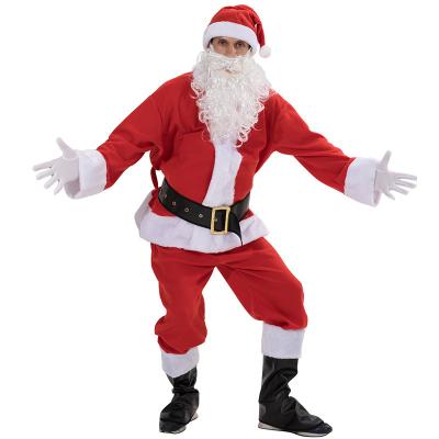 China High Quality Velvet Christmas Santa Claus Clothes Suits for sale