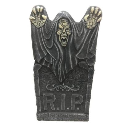 China Plastic Foam Halloween Flashing Headstone For Bar for sale