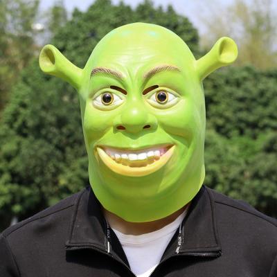 China High Quality 100% Main Latex Movie Monster Shrek Face Mask Latex Full Face Mask Latex Gloves for sale