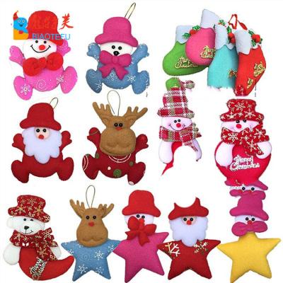 China Indoor 3D Fabric Christmas Hanging Drops On Christmas Tree Ornaments Festival Gifts Party Christmas Tree Hanging Decoration B-HD01 for sale