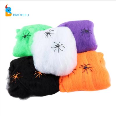 China Halloween Party Decoration Spider Web With Spider Cobweb For Home Decor for sale