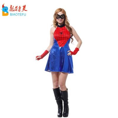 China Polyester Adult Spidergirl Cosplay Fancy Dress Costumes for sale