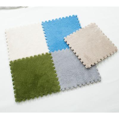 China Non Slip Pet Friendly Eva Foam Soft Fabric Plush Heat Resistant Mat for sale