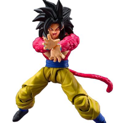 China Cartoon Toy S.H.Figuarts Dragonball Super Saiyan 4 Movable Son Goku Action Numbers Collection Anime Toys for sale