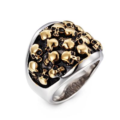 China wholesale punk silver multiple 3161 stainless steel rings skull ring fashion customized 3161 stainless steel rings for men jewelry for sale