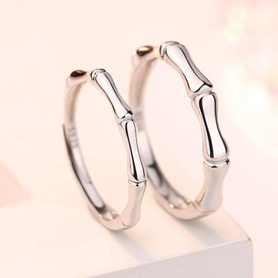 China Wholesale Simple Bamboo Ring Couples Ring Bamboo Jewelry Personalized College Graduation Girls Rings for sale