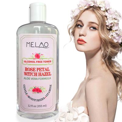 China Organic Skin Care Best Rose Petal Whitch Hazel Toner Amazon Hot Selling Hydrating High Quality Facial Toner for sale