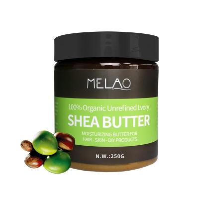 China Melao Hot Custom Skin Care Product Moisturizer Pure Organic Amazon Selling Non-Greasy Moisturizer For Dry Skin Unrefined Shea Butter Cream for sale