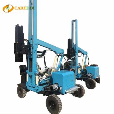 China Mini Hydraulic Static Rotary Portable Crawler Gasoline Hydraulic Ram Small Ram Four-Wheeled Road Construction Ram for sale