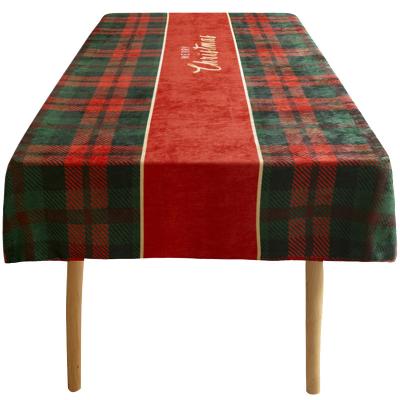 China New Year's Gift Rectangular Tablecloth Central Institute of Statistics Windproof Nordic Waterproof Christmas Windproof Holiday Table Cloth for sale