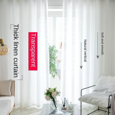 China Basic Blackout Rod Pocket Sheer Voile Window Curtain Panels Pure Matching Colors for sale