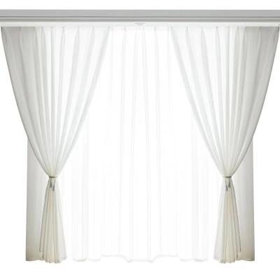 China Basic Blackout Rod Pocket Sheer Voile Window Curtain Panels Pure Matching Colors for sale