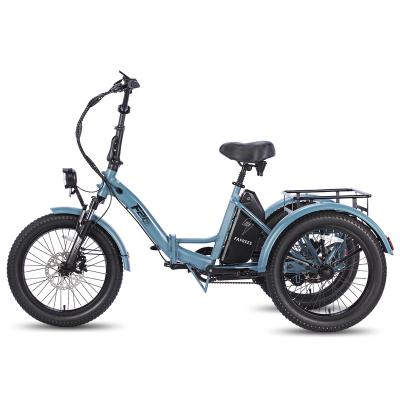 China Aluminum Alloy Factory Customized 20 Inch Folding F20 Mate 500W 18.2AH Long Range Electric Tricycle For Cargo Delivery for sale