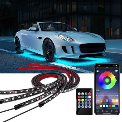 China ABS+LED RGB Led Strip Light Ambient Multicolor Lighting Remote Control Car Underbody Kit Underbody Lights for sale