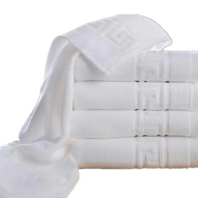 China Sustainable Wholesale Luxury Hotel Towel Set Plain white Egyptian Cotton for sale