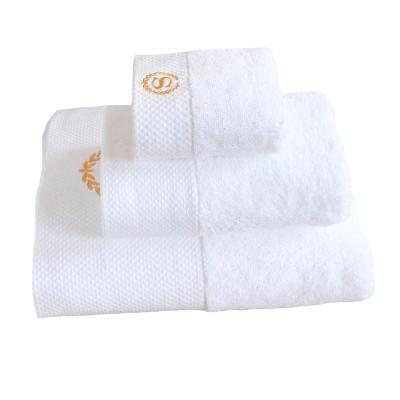 China Sustainable High quality soft comfortable hotel bath towels 100% cotton bath towel hotel white color hotel bath towel set for sale