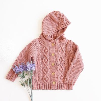 China New Hood Warm Button Kids Sweater Knitted Pullover Animal Standard Anti-Shrink Ruffled Lace Full Each Piece With Opp Bag Backing 5pcs for sale