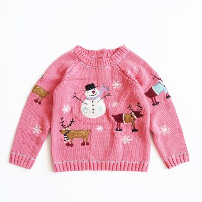 China Factory Wholesale Girls Sweater Christmas Winter Knitted Sweaters Anti Shrink for sale