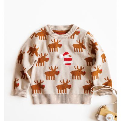 China Anti Shrink Custom Cotton Knitted Breathable Soft Cute Luxury Christmas Sweater for sale