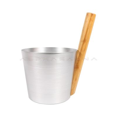 China Traditional sauna accessories metal aluminum portable sauna bucket for sale for sale