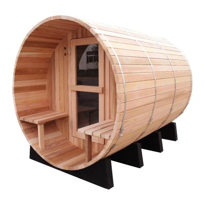 China Dry Steamer NEW 8' Canadian WET/DRY Cedar Barrel Red Sauna 6 Person SPA Size! Outside for sale