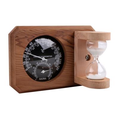 China Modern Customize Accessories Wooden Sauna Thermometer And Hygrometer for sale