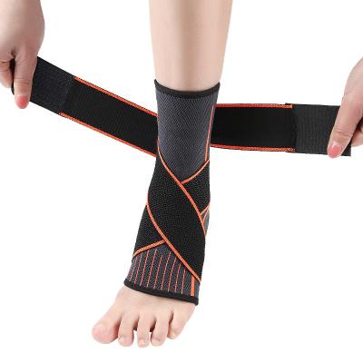 China Daily Life + Sports Customize Adjustable Logo Ankle Support Ankle Bandage Ankle Compression Sleeve for sale