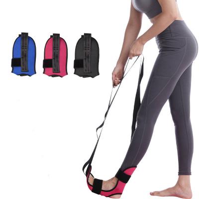 China High Elasticity Yoga Stretching Strap Exercise Extender Belt With Loops Leg Stretching Band With Flexible Loops for sale