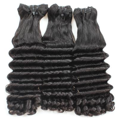 China Unprocessed Hair Weaves 100% Wholesale Price Bundle Double Virgin Hair Weft Bundles, Hair Weft, Curly Hair for sale