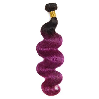 China Wholesale Unprocessed Luxury Virgin Human Hair Weave Factory Hair Weft, 100% Indian Purple Hair Wig T1B Weft Hair for sale