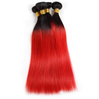 China Wholesale Luxury Unprocessed Human Hair Weave Factory Virgin Virgin Hair Weft, 100% Straight Hair Indian Red Wig T1B Weft Hair for sale