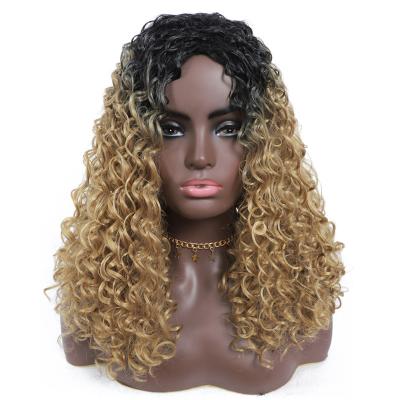 China New Ainizi Wig Synthetic Hair Full Lace Wig Brown Curly Artificial Wig Super Wave Sale for sale