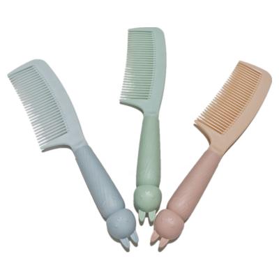 China Girls Hair Comb Unique Design Cute Cute Hair Styling Plastic Comb Hair End-tooth Smooth Hairdressing Comb With Logo Rabbit Hair Comb for sale