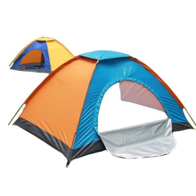 China Single Layer 170 T Polyester PU coating waterproof Fiberglass camping tent for family for sale