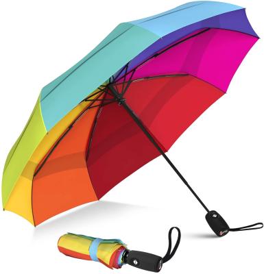 China folding rainbow umbrella portable custom logo advertising gift umbrella logo prints for sale