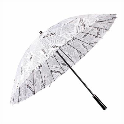 China Custom print classical design straight umbrella windproof rainproof Fashion Automatic Folding Travel Umbrella for sale