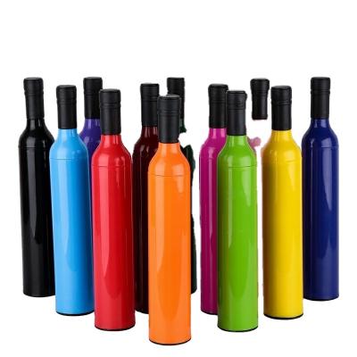 China Promotion wine shape bottle umbrella Compact Parasol Anti-UV Travel Wine Bottle Hidden Umbrella for sale