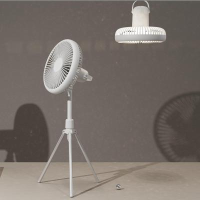 China Rechargeable Led Tripod Fan Portable Flexible Desktop Fan Camping Light Tent Ceiling Fan With Remote Control for sale