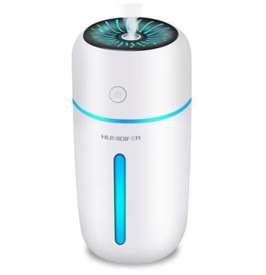 China 2023 New Design Colorful LED Night Light Air Purifier Wireless Mini Air Humidifier Diffuser For Car for sale