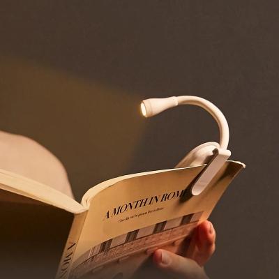 China 3 Modes Adjustment USB Rechargeable Flexible Mini Led Clip Book Light Bookmark Read Night Lamp for sale