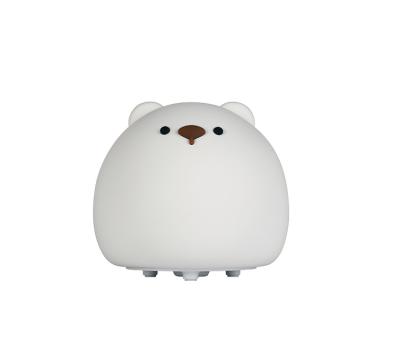 China Modern Nursery Soft Sleep Baby Bedside Table Silicone Night Light Animal Led Ambient Lamp for sale