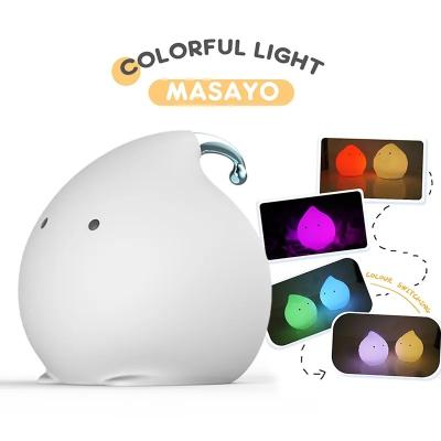 China Modern Warm 7 Colors Amazon Cartoon Children's Gift Silicone Sleep Nursery Night Light for sale