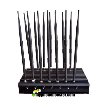 China 14 Antennas 35W High Power Car Remote Control Mobile Signal Blocker Jammer Block 433mhz, 315mhz, 868mhz Adjustable for sale