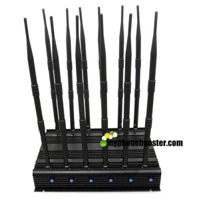 China 12 Channels 30W High Power Adjustable Mobile Phone Signal Jammer Blocker Shield CDMA GSM DCS 3G 4G LTE Wifi GPS L1 L2 L3 for sale