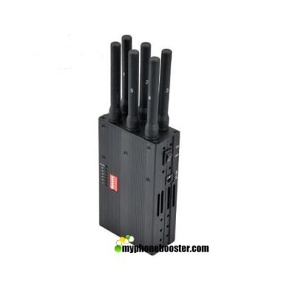 China Global Used DC12V 6 Bands Handheld Cellphone Signal Jammer Blocker Shield CDMA GSM 3G 4G LTE Lojack Wifi GPS RF Signal for sale