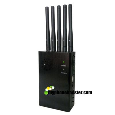 China 5 Antennas 2.5w Portable Signal Jammer Blocker GSM 3G 4G Wifi GPS Mobile Signal Jammer Blocker With Inner Fan Cooling for sale