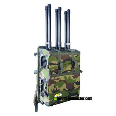 China 6 Antennas 90w High Power Drone Jammer Blocker UAV Signal Jammer Blocker GPS Wifi Backpack Signal Jammer Up To 200m for sale