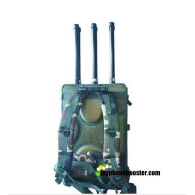 China 6 Bands 90w High Power Portable Backpack Mobile Phone Signal Jammer Blocker Manpack Cellphone Jammer Blocker Up to 200m for sale